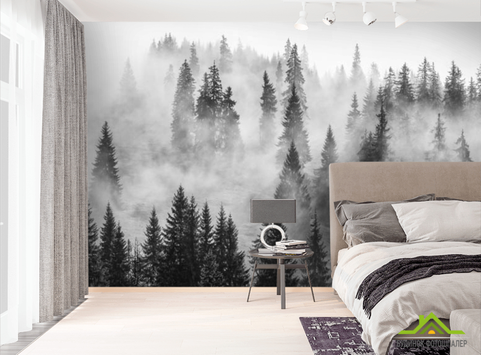 выбрать Фотошпалери туманні ялини Фотошпалери Природа на стіну