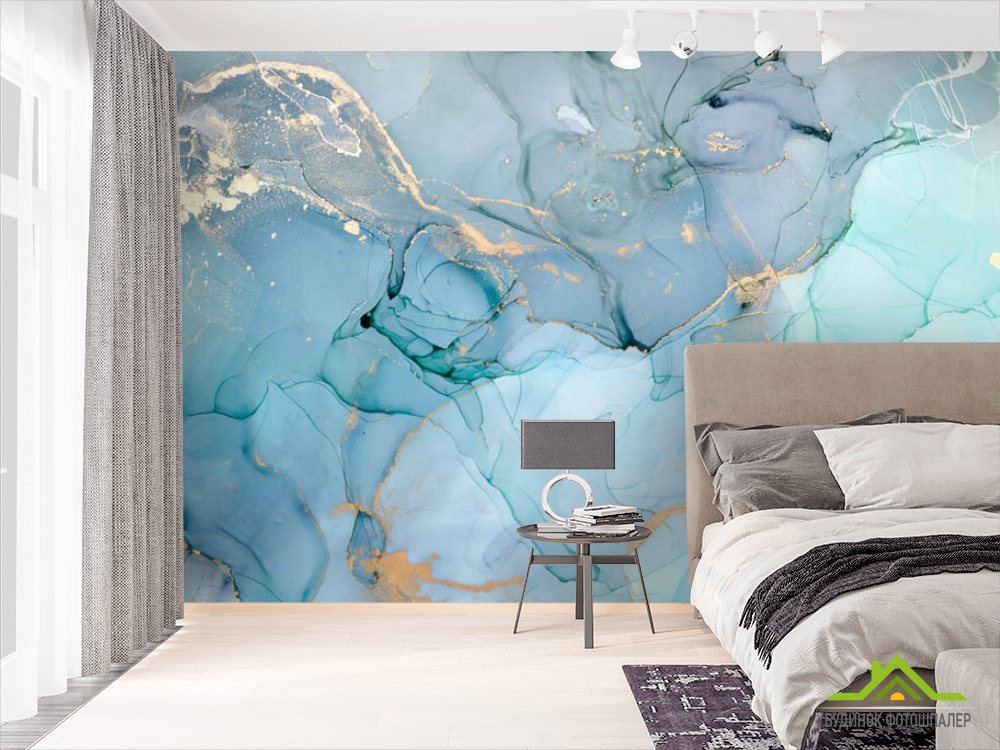 Фотошпалери Блакитний флюїд
