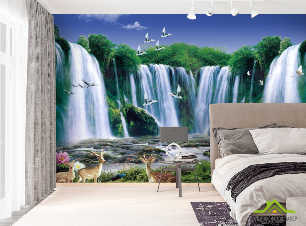 выбрать Фотошпалери Мальовничий водоспад Фотошпалери Природа на стіну