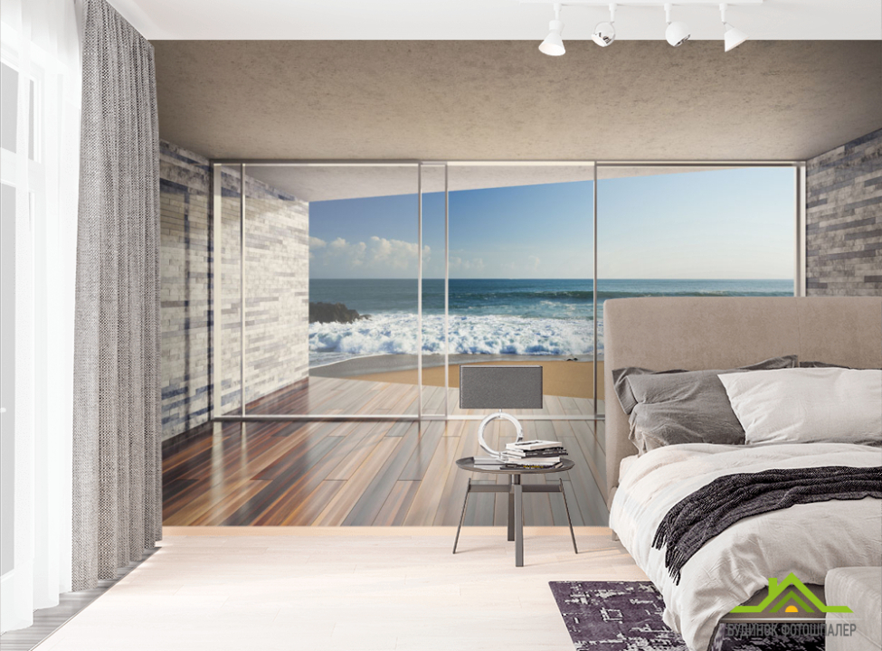 выбрать Фотошпалери Вид з вікна на море Фотошпалери Вид з вікна на стіну