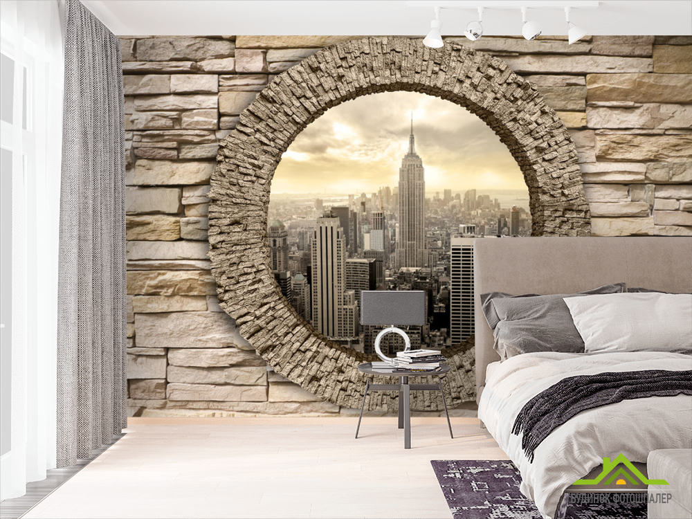 Фотошпалери Вид з вікна висотки