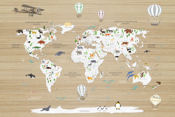 Шпалери в дитячу Карта