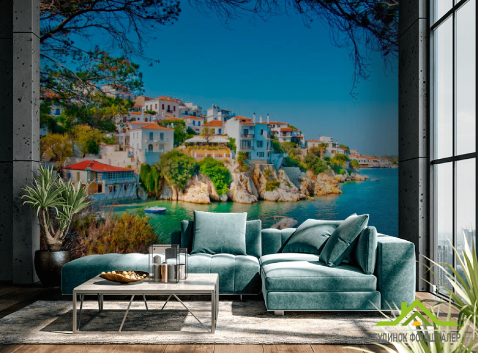 выбрать Фотообои Городок в Греции Фотообои Греция на стену