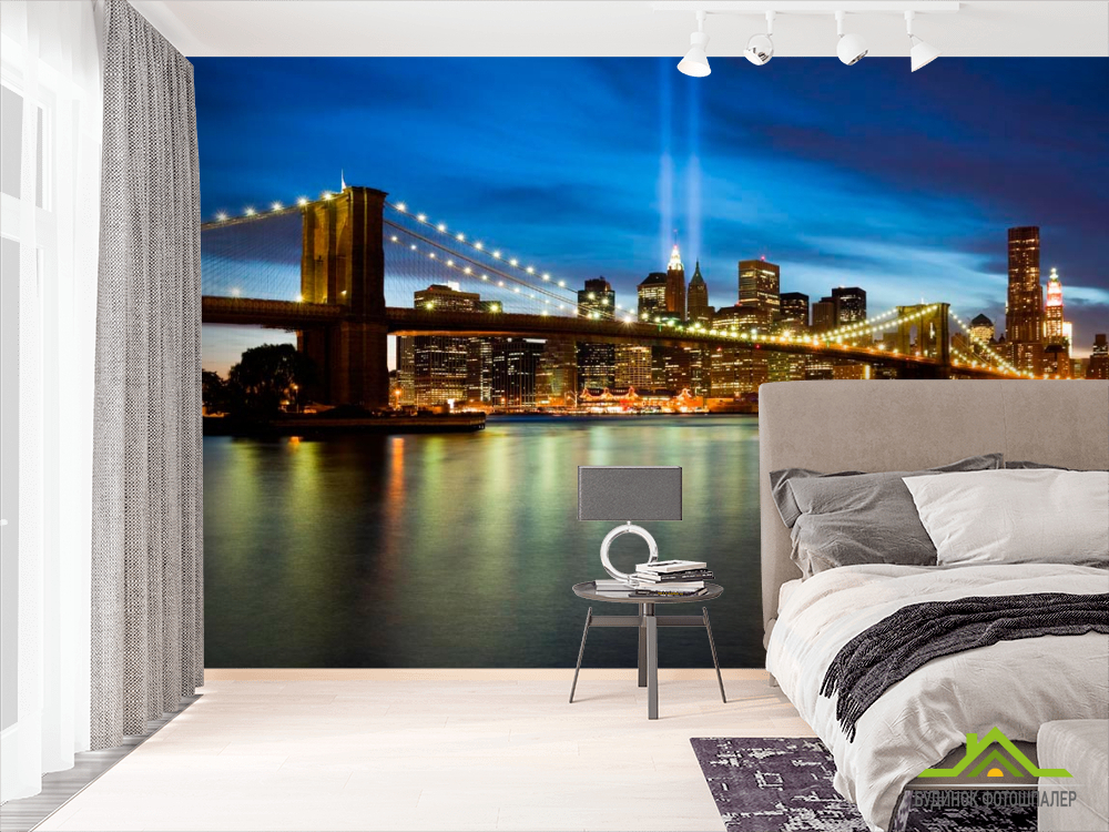 Фотошпалери Нічний міст Нью Йорк