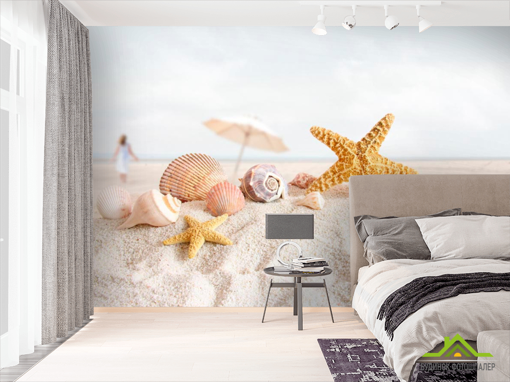 Фотообои Ракушки на песке