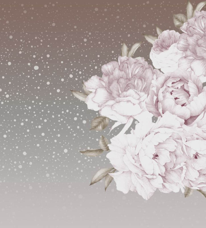 Фотошпалери Квіти на бежевому тлі