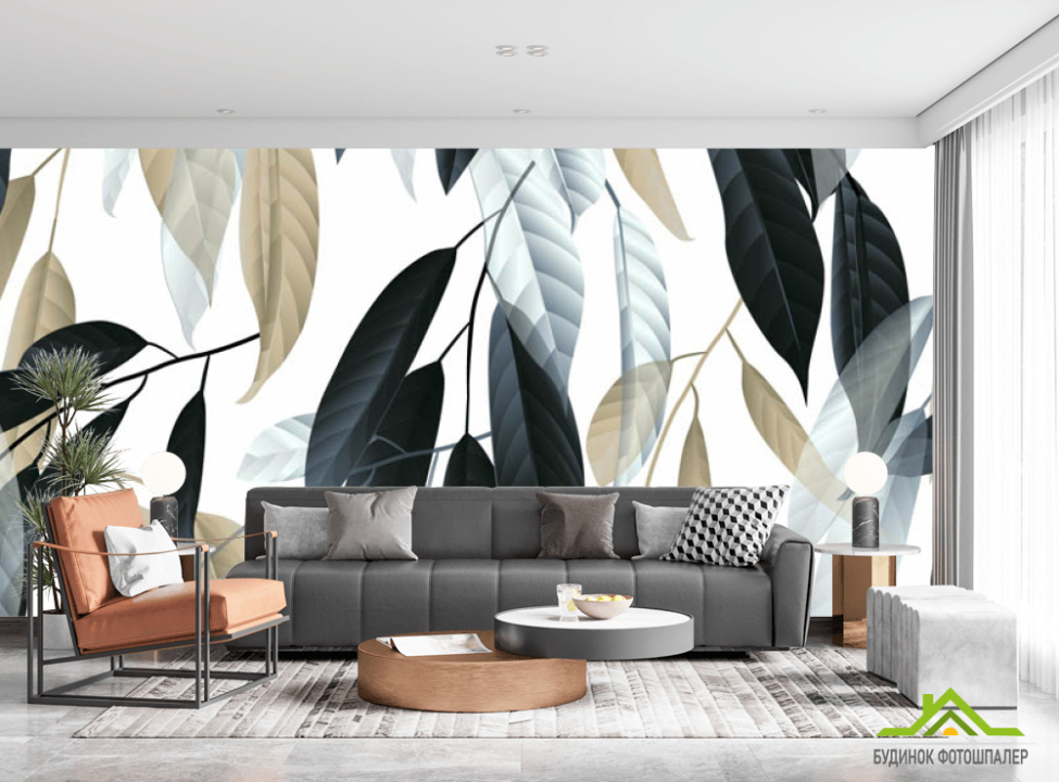 выбрать Фотообои Листья 3д Фотообои тропические листья на стену