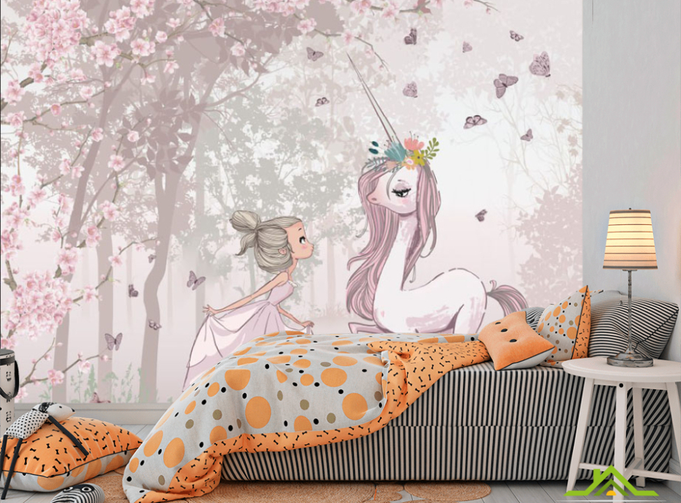 выбрать Фотообои единорог Фотообои Little kids на стену