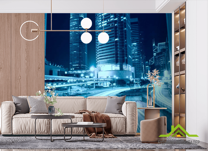 Фотошпалери Місто в блакитному