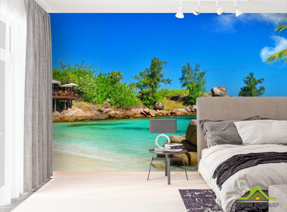 выбрать Фотошпалери бунгало на березі Фотошпалери Природа на стіну