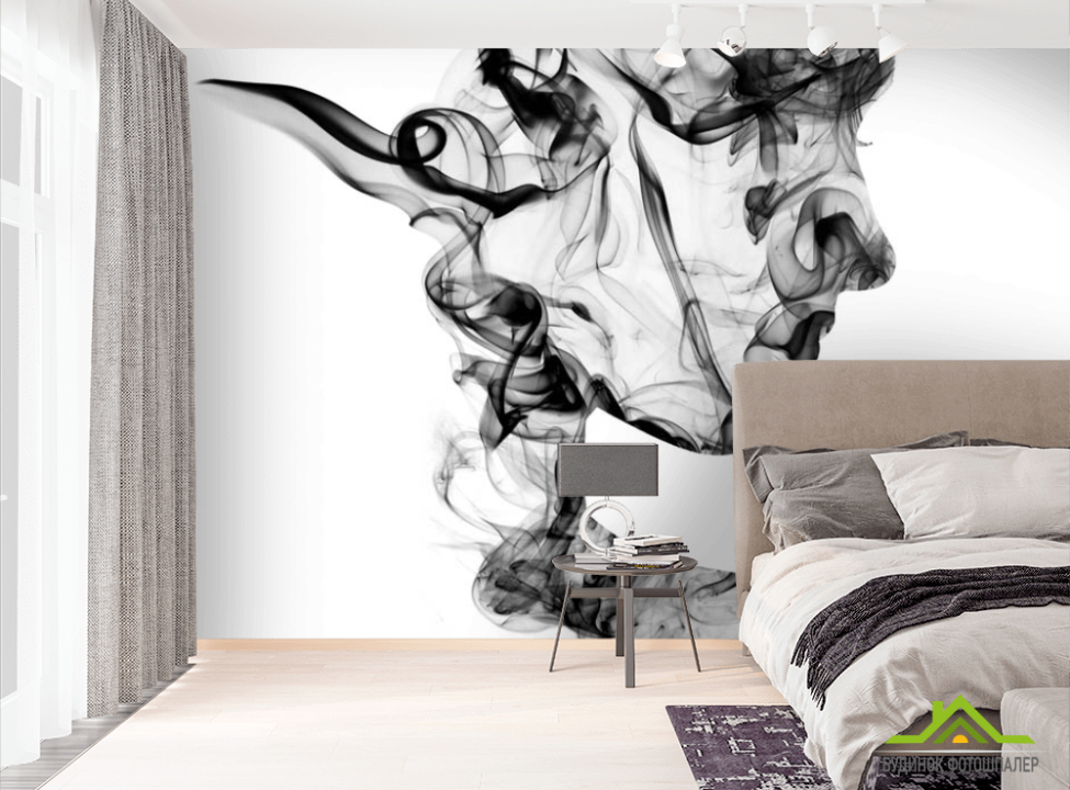 выбрать Фотошпалери силует з диму 3д Фотошпалери 3Д на стіну