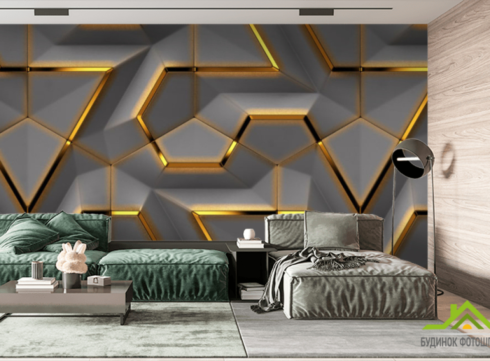 выбрать Фотообои геометрия серая золото Каталог фотообоев на стену
