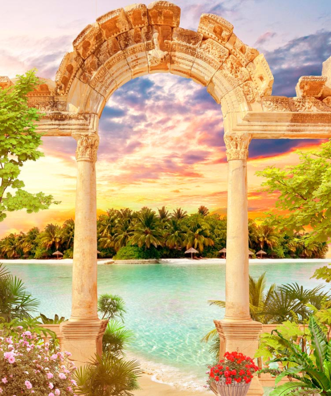 Фотошпалери Арка, море