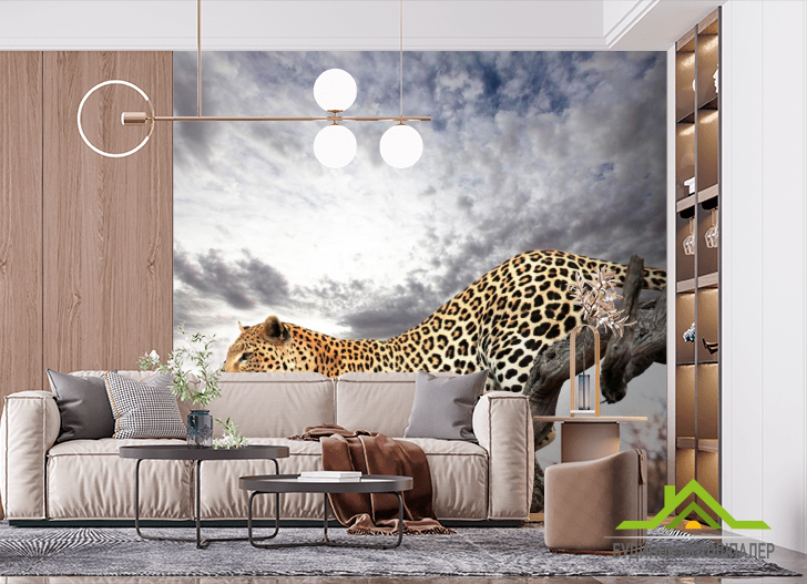 Фотообои Гепард на дереве