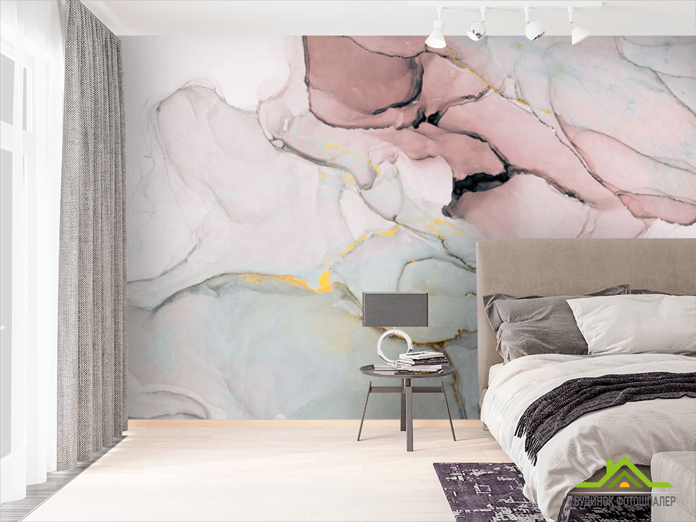 Фотошпалери Імітація каменю в рожевому кольорі