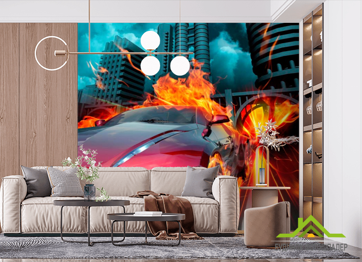 Фотошпалери Вогненний автомобіль