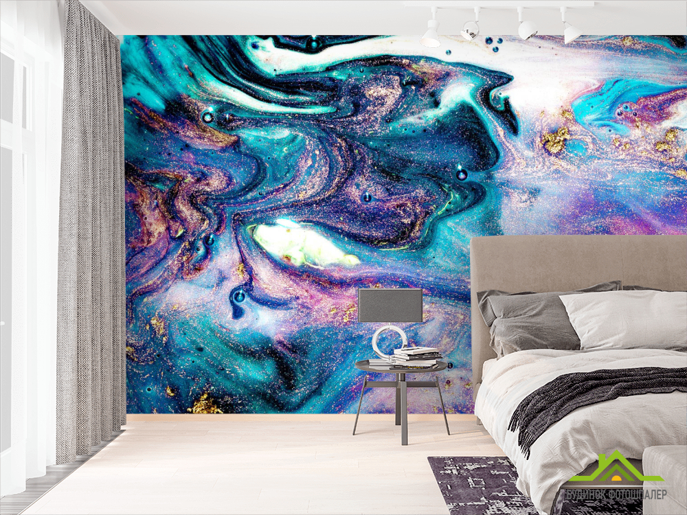 Фотошпалери Яскравий Fluid art