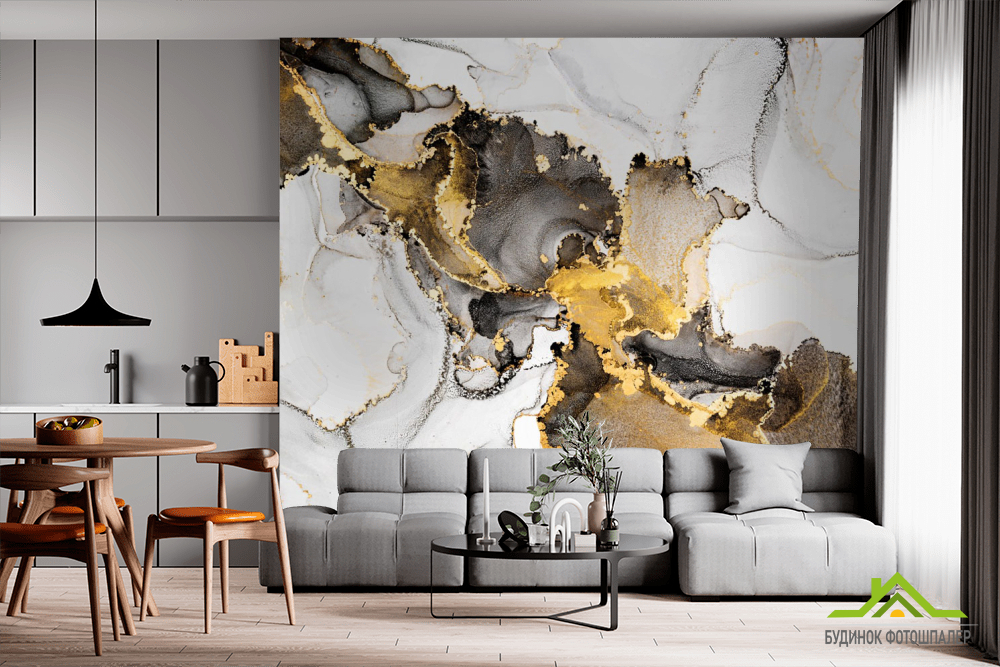 Фотообои золотой флюид