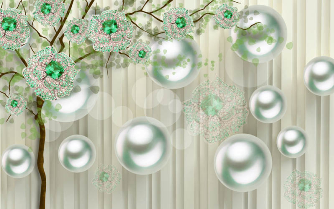 Фотообои брошки и сферы