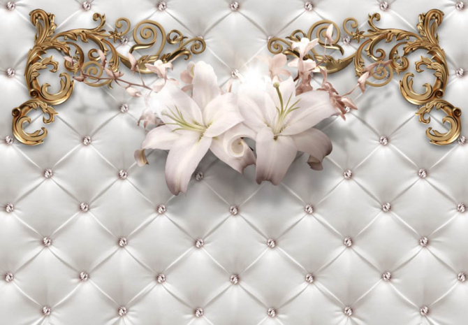 Фотообои Лилии на фоне стяжки