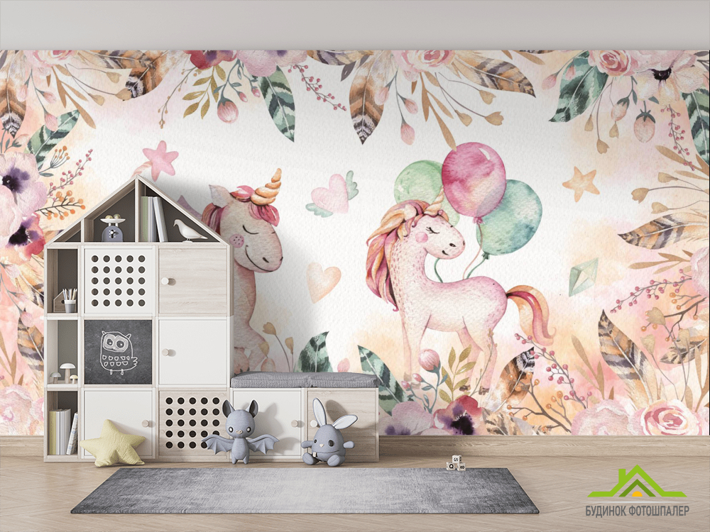 Фотошпалери рожеві поні