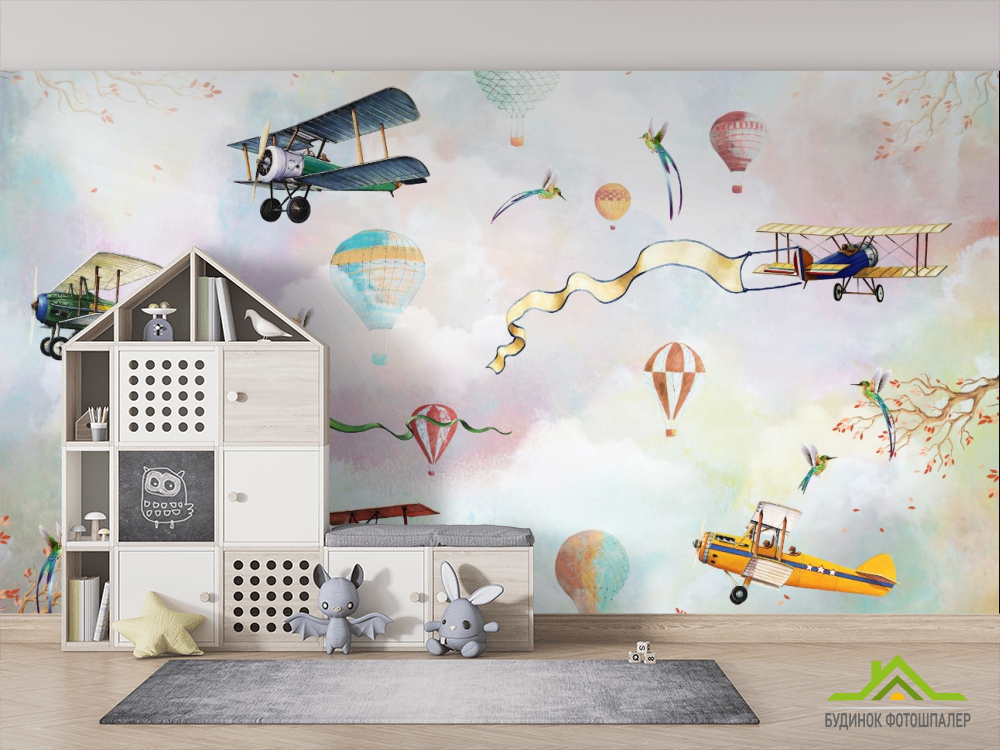 Фотошпалери Дитячий летить транспорт