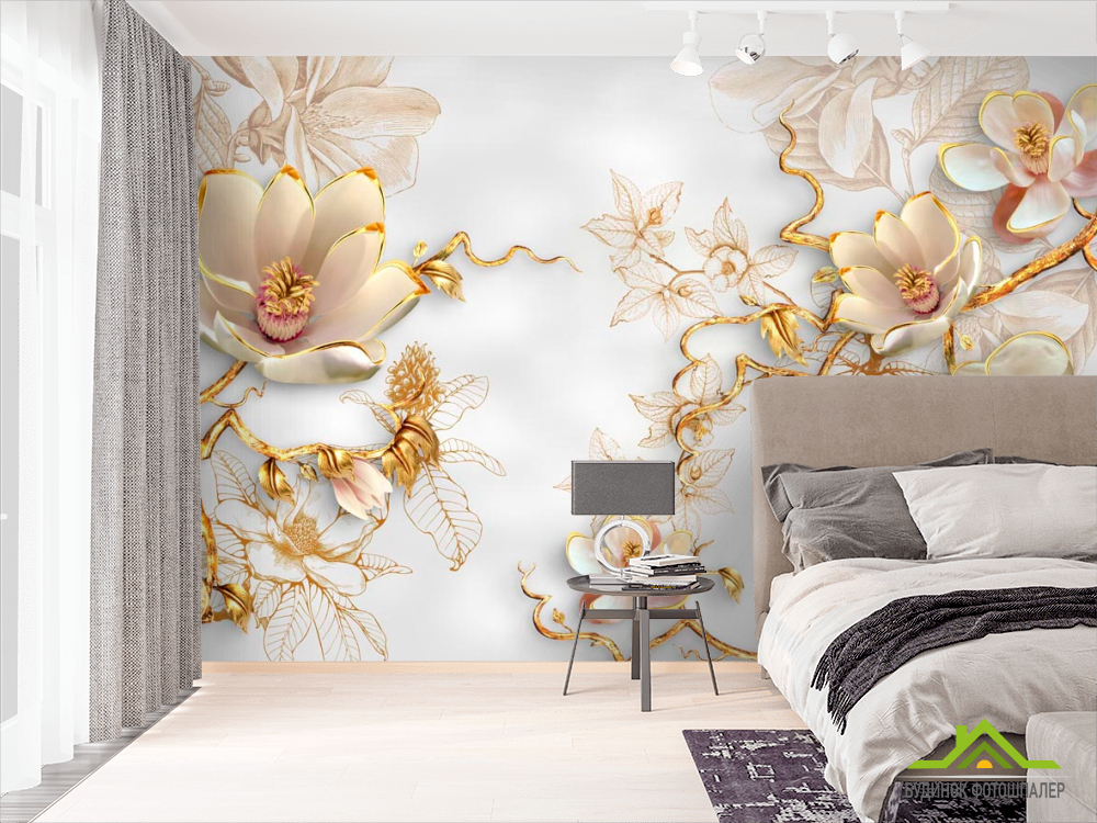 Фотошпалери Гілки з квітами