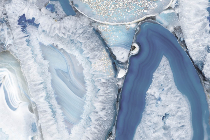 Фотошпалери Синій мармур Fluid art