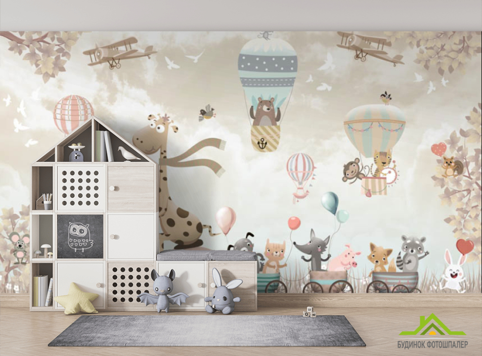 выбрать Фотообои Коричневый жирафик Фотообои в детскую на стену