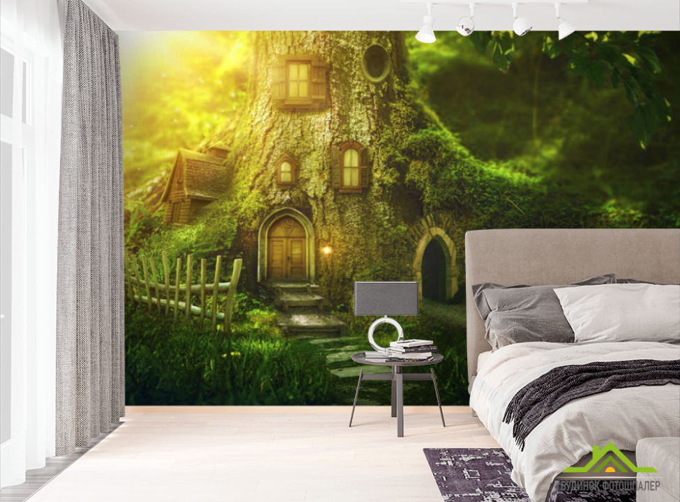 выбрать Фотошпалери дитяча хатина  на стіну
