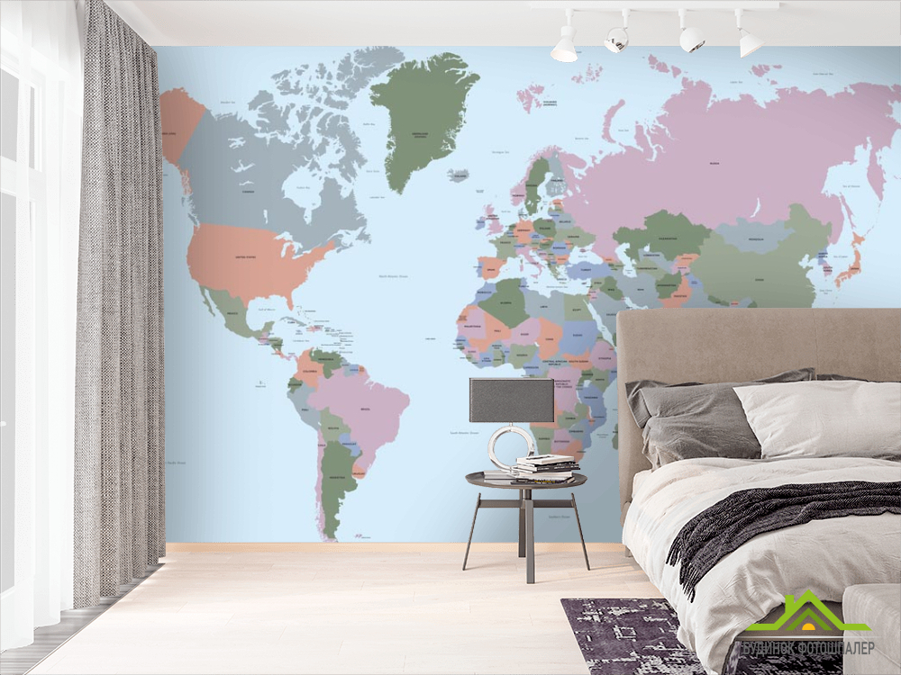 Фотообои Векторная голубая карта