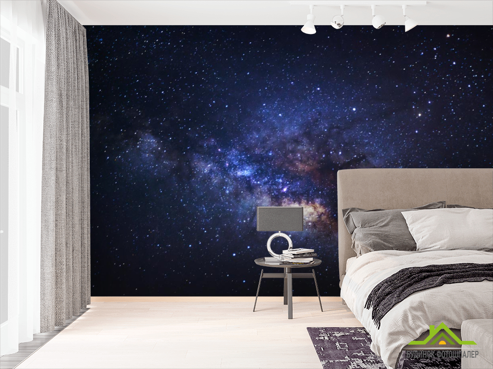 Фотообои черный космос и звёзды