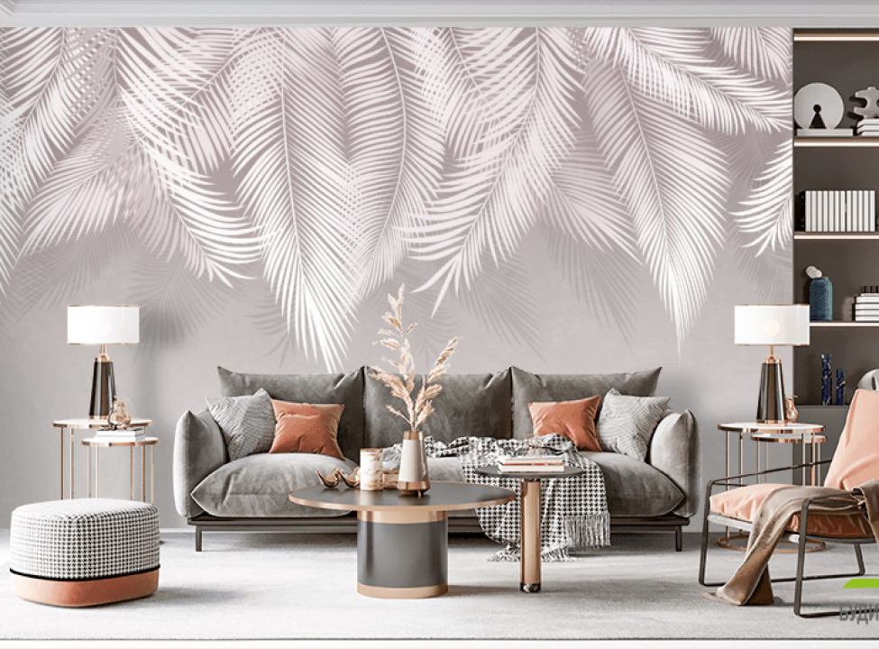 выбрать Фотообои тропические листья Фотообои Дизайнерские листья на стену