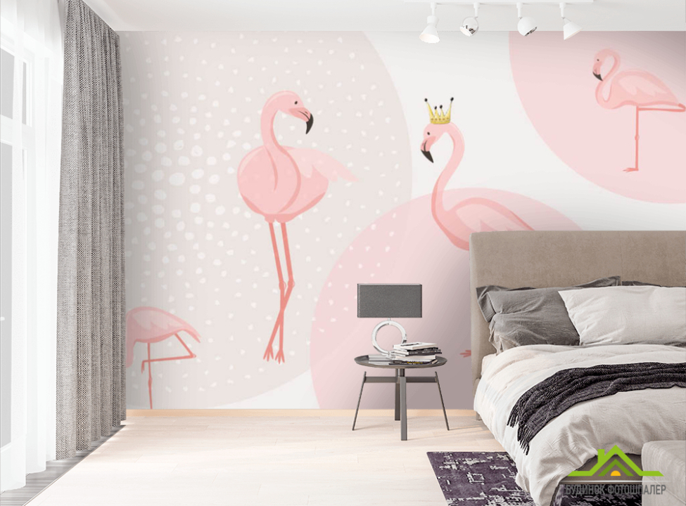 выбрать Фотошпалери Рожеві фламінго  на стіну