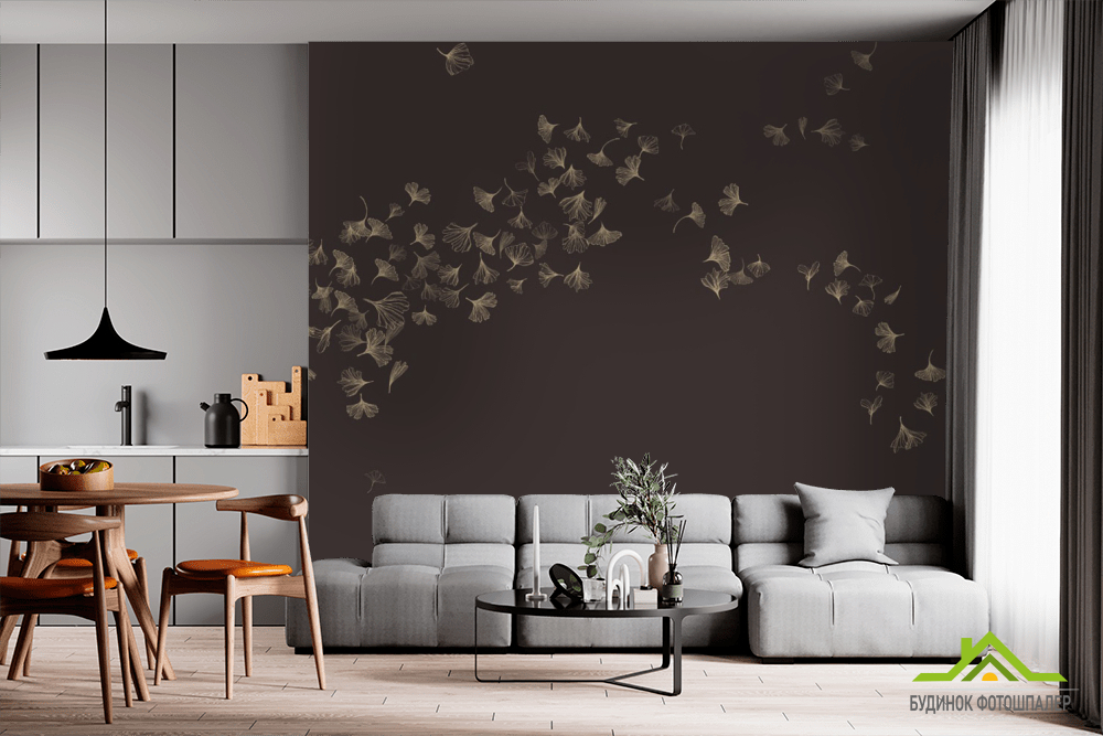 Фотошпалери кульбаба в стилі line art