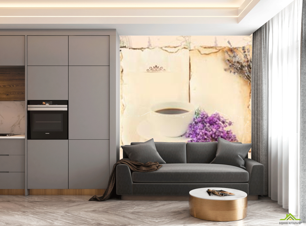 выбрать Фотошпалери Кава, квіти Фотообої на кухню на стіну