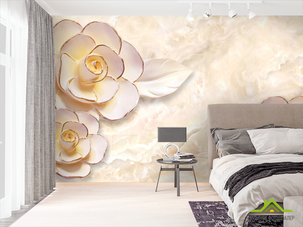 Фотошпалери Керамічні 3d квіти