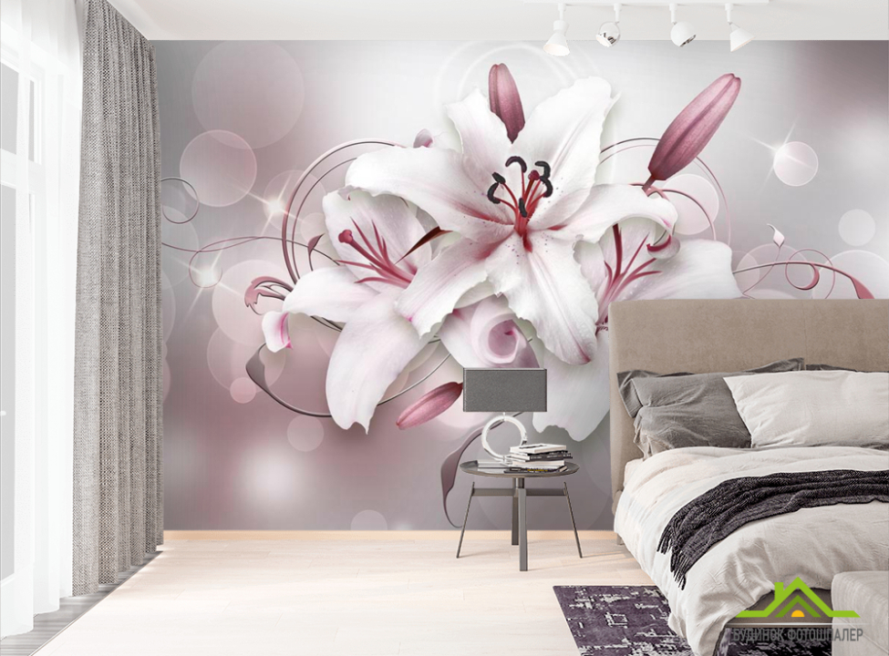 выбрать Фотошпалери Лілії 3д Фотошпалери стереоскопічні на стіну
