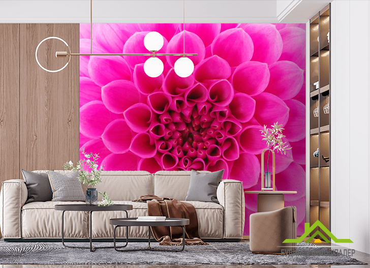 Фотообои Сотовый цветок малиновый