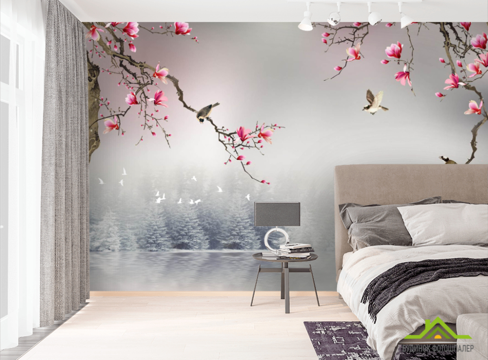 выбрать Фотообои Магнолии в японском стиле Фотообои Цветы на стену