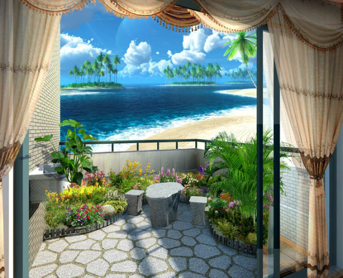 Фотошпалери Вид на морський пейзаж