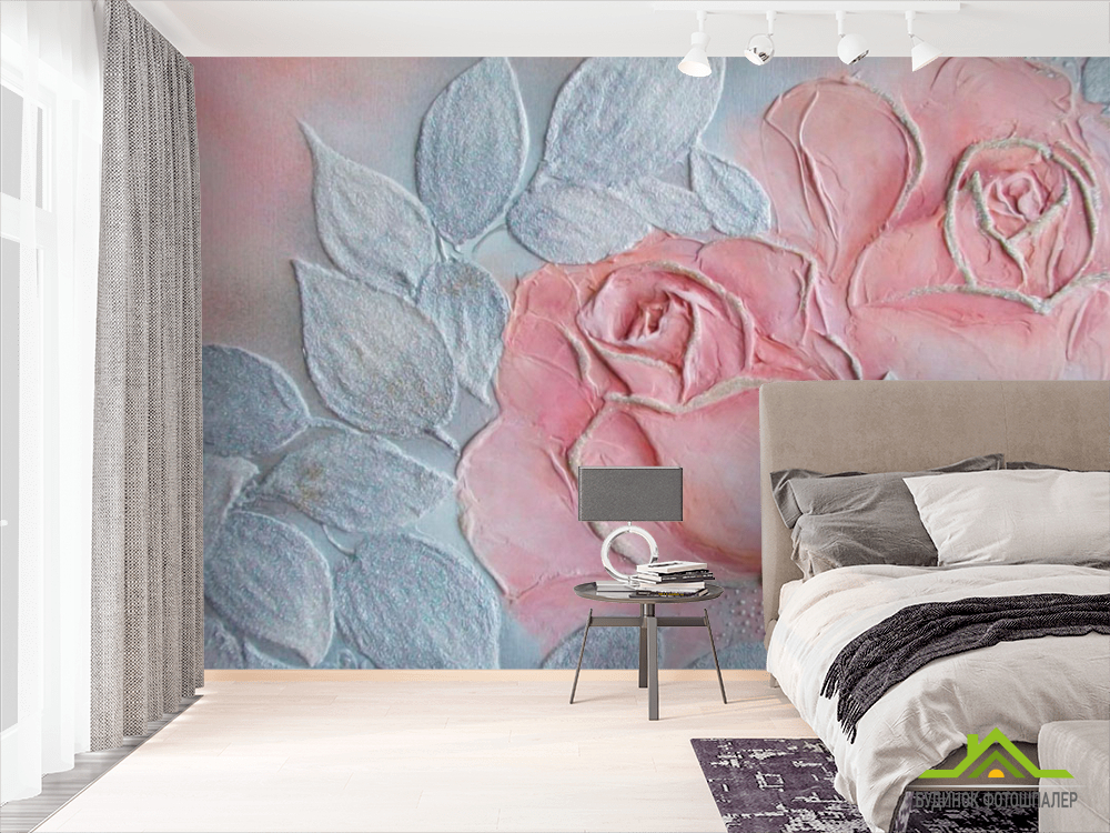 Фотошпалери Квіти барельєф