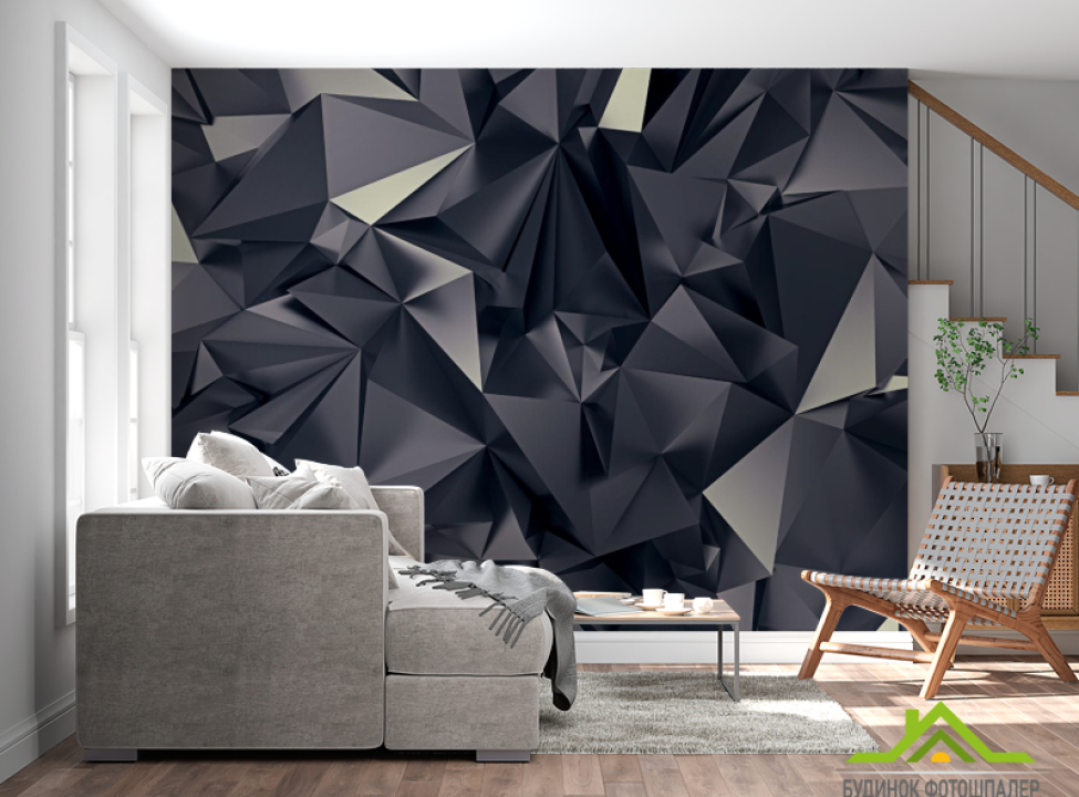 выбрать Фотообои Треугольники 3Д Фотообои 3D объемные на стену