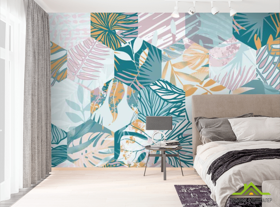 выбрать Фотошпалери Печворк з листя Фотошпалери Модерн на стіну