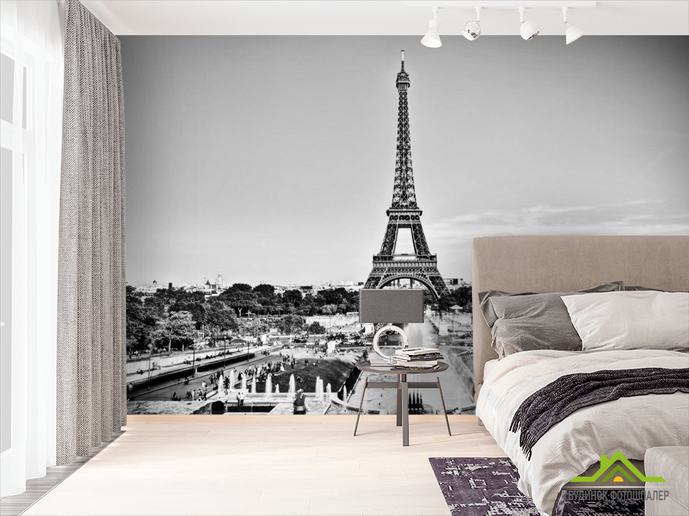 Фотошпалери Ейфелева вежа чб
