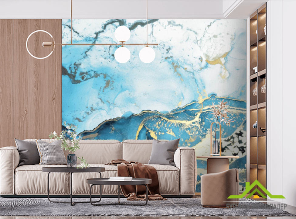 выбрать Фотошпалери Синій Fluid art вертикальний Фотошпалери Fluid art на стіну