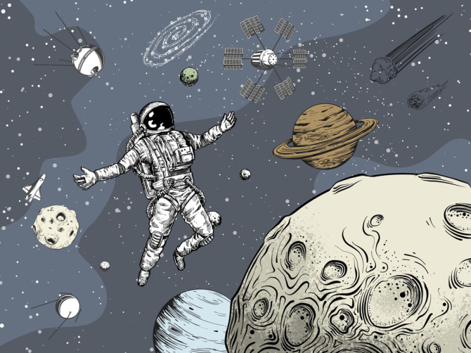 Фотошпалери ксмонавт