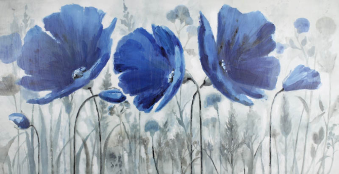 Фотошпалери сині маки