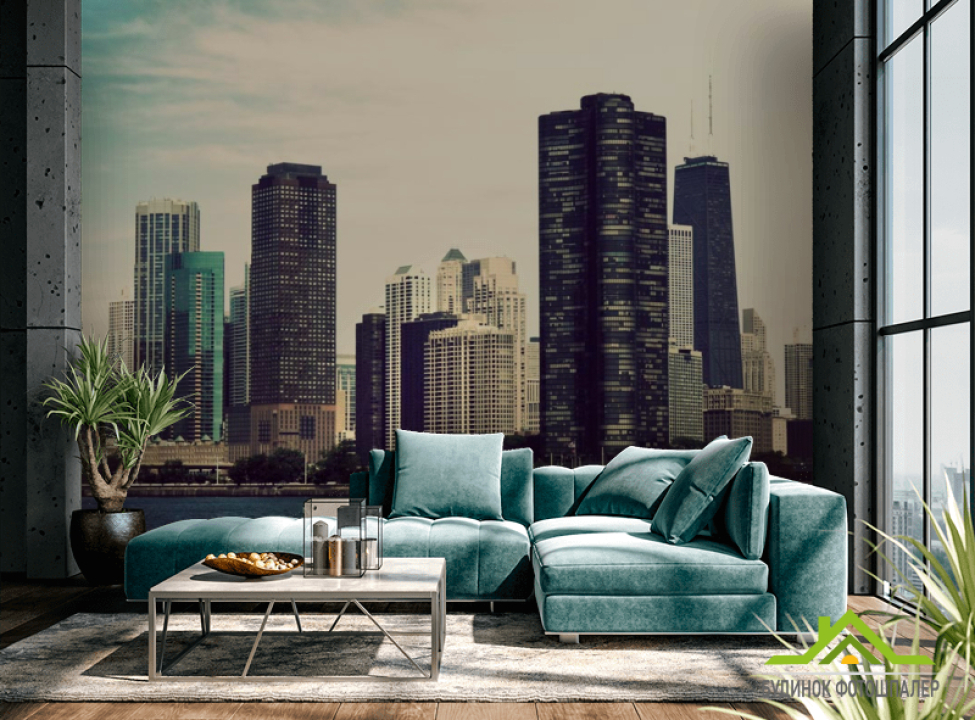 выбрать Фотообои Высотки, вода Фотообои Современный город на стену