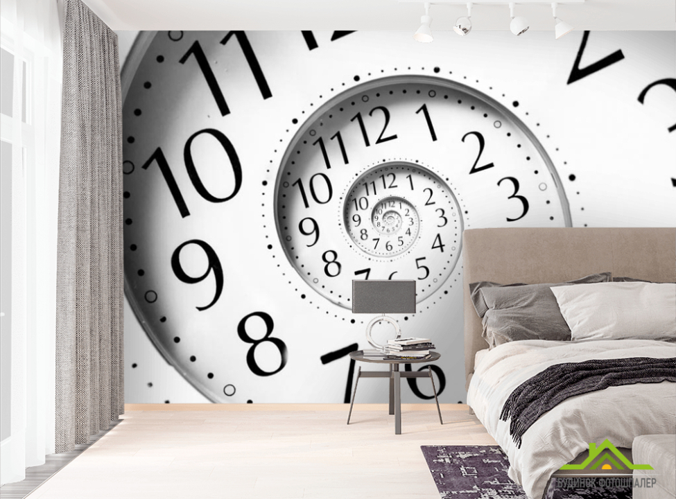 выбрать Фотообои 3d часы  на стіну